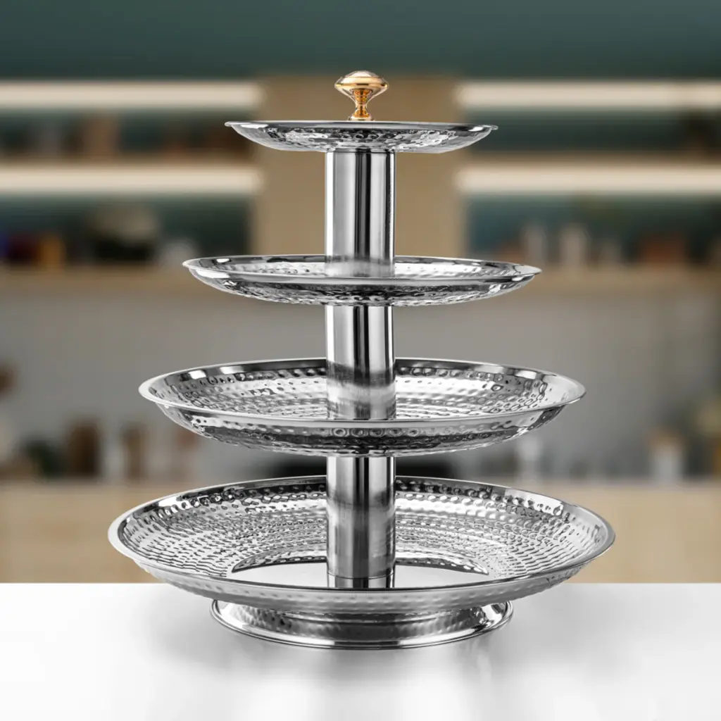 4 Tier Stainless Steel Sweet Stand Silver.1.webp