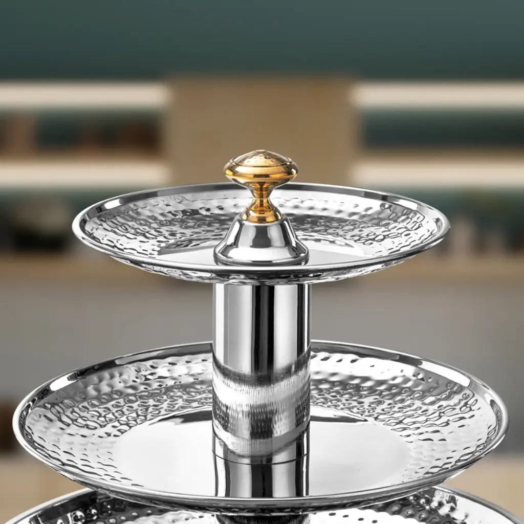 4 Tier Stainless Steel Sweet Stand Silver.2.webp