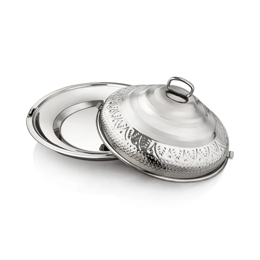 Stainless Steel Hot Pot Silver - 55 cm ,Abraj Collection.2.webp