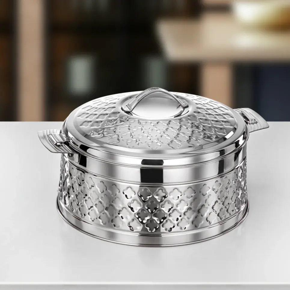 Hot Pot Set Stainless steel, Insulated 4 pcs (3L,4L,6L,9L) Silver.1.webp