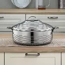 3 Pieces Big Royal Collection Stainless Steel Hot Pot Silver - H23P4.2.webp