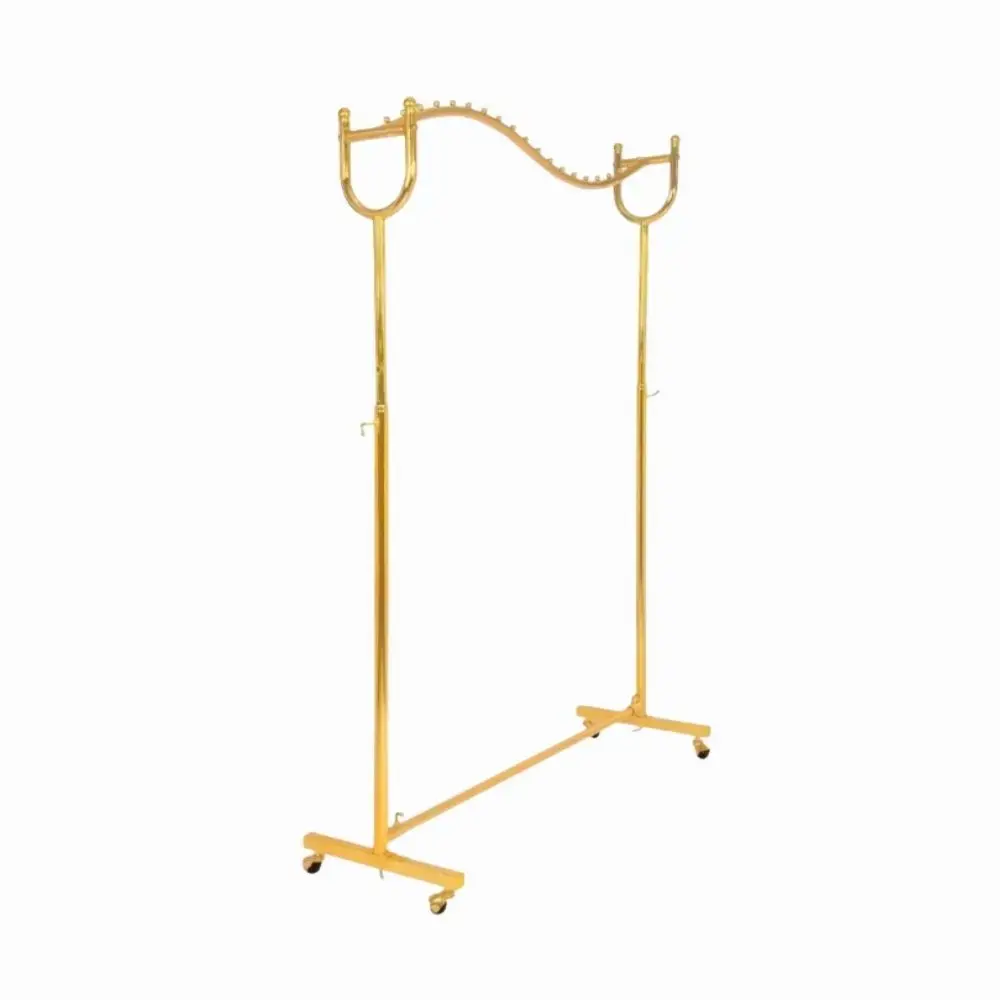 Cloth Hanger Gold Colour Wave Shape--webp.webp