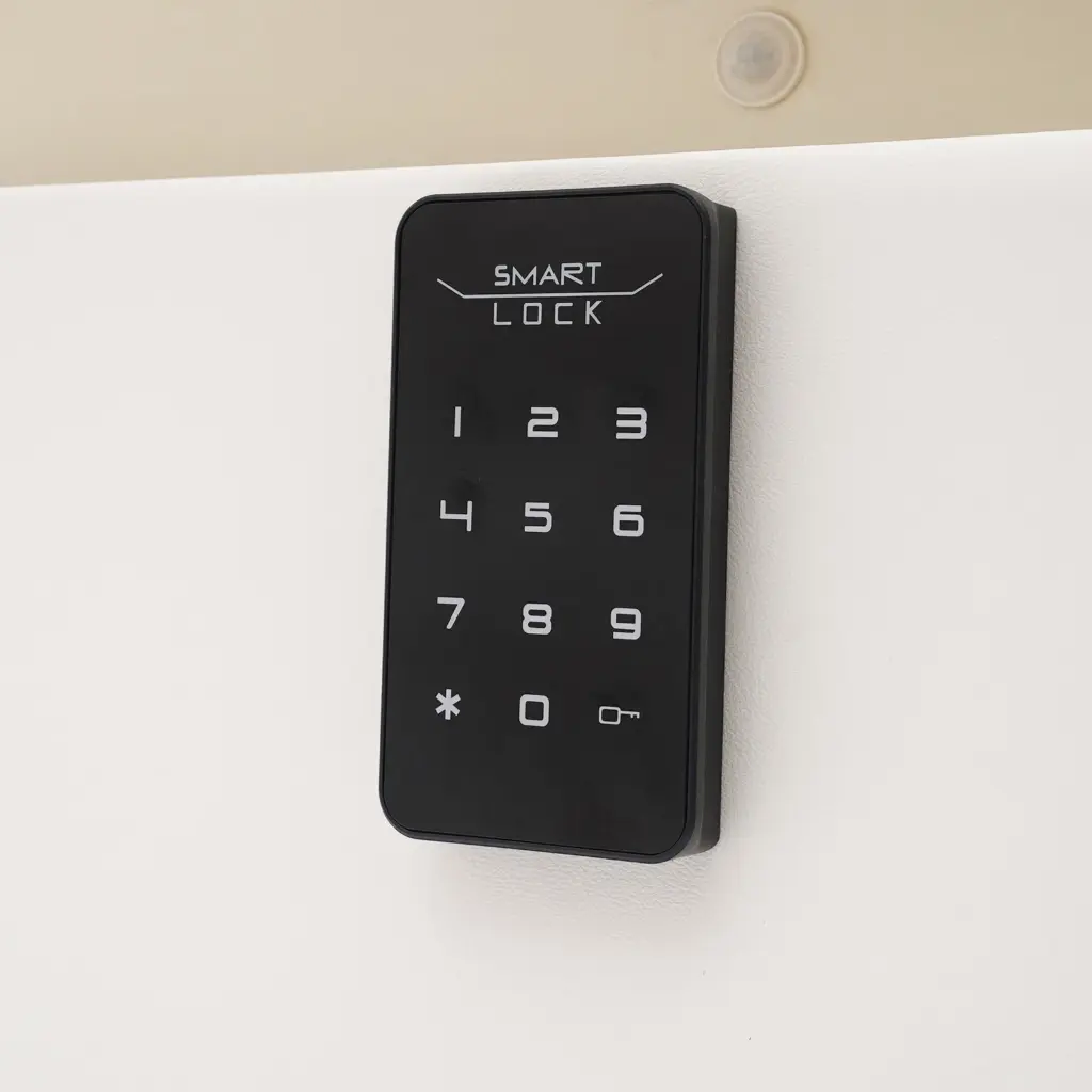 Smart Bedside Table with Light,Smart lock, Phone Charging station Modern Bedroom Furniture Drawers.4.webp