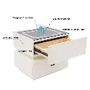 Smart Bedside Table with Light,Smart lock, Phone Charging station Modern Bedroom Furniture Drawers.1.webp