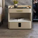 Smart Bedside Table with Light,Smart lock.1.webp