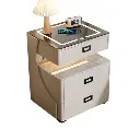 Smart Bedside Table with Light, Digital Security lock, Phone Charging station, Modern Bedroom Furniture.1.webp