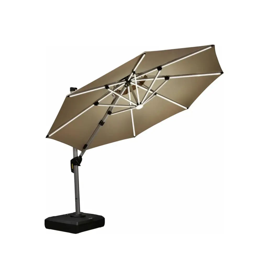 Solar LED Light Bars Patio Outdoor Umbrella 3m