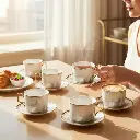 12 Piece Cup & Saucer Set White & Gold.2.webp