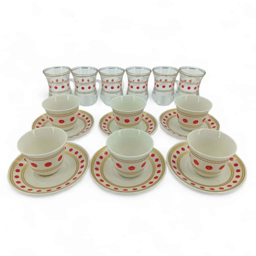 Arabic Tea & Coffee Cup Set 18 Pieces.1.webp