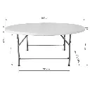 Round Folding Table, Folding Picnic Table for Outdoor.1.webp