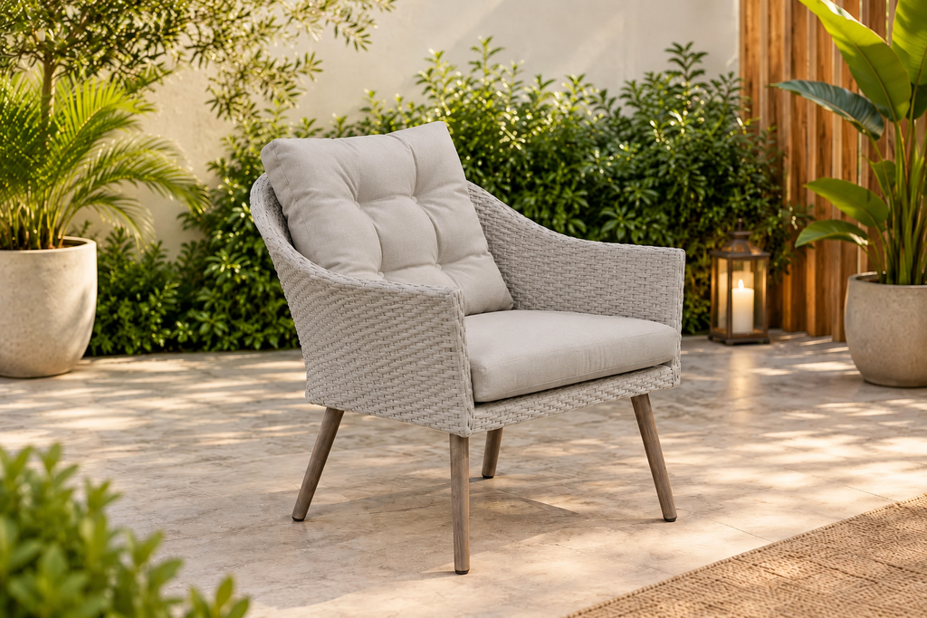 Light Grey Wicker Chair in Sunlit Garden (1).png