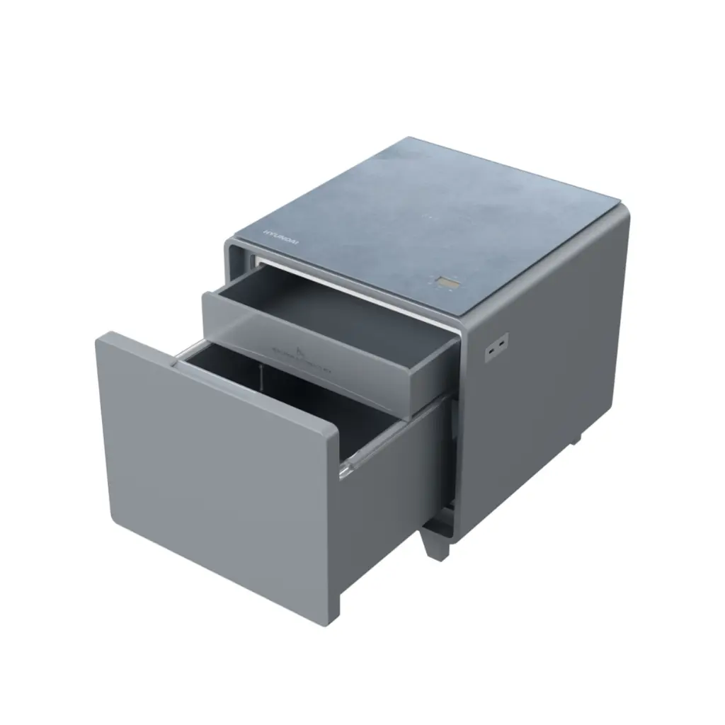 Smart Fridge with Wireless Charging Station and Bedside table.1.webp