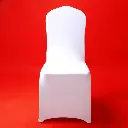 Banquet Chair Stretch Covers- White and beige.4.webp
