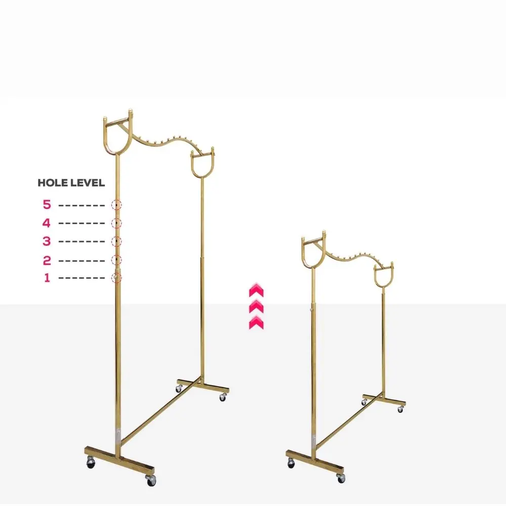 Cloth Hanger Gold Colour Wave Shape.1.webp