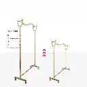 Cloth Hanger Gold Colour Wave Shape.1.webp