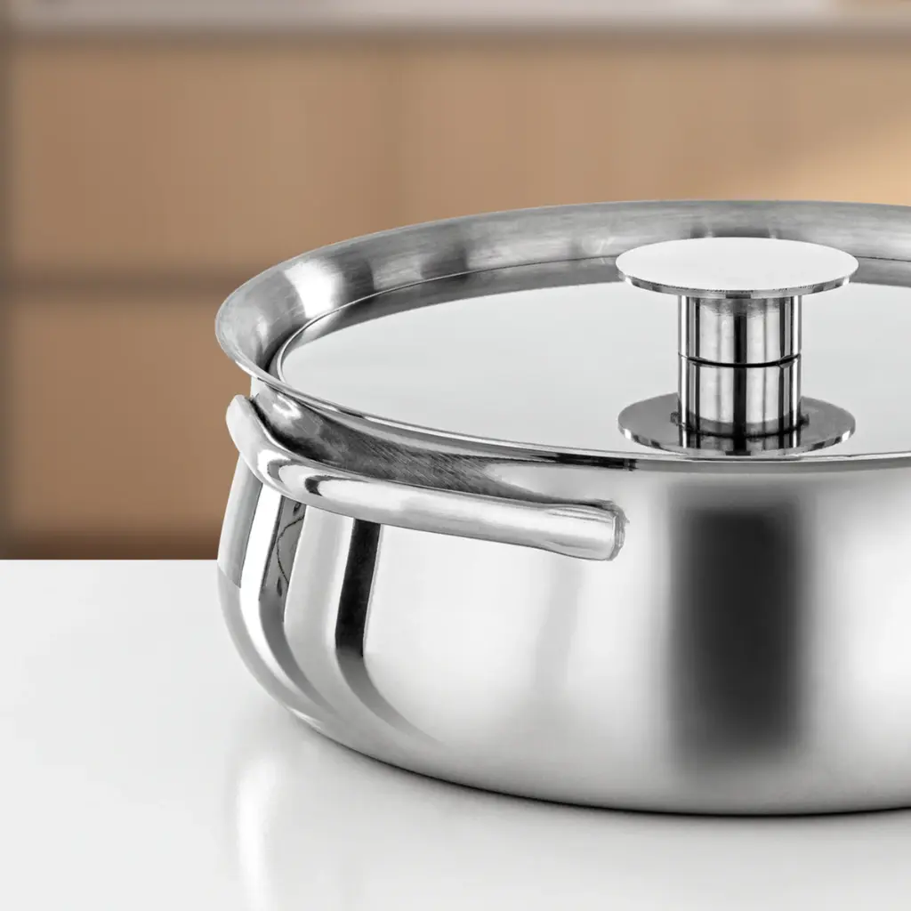 Hot Pot Stainless Steel, 30CM (4800ML), Silver.1.webp