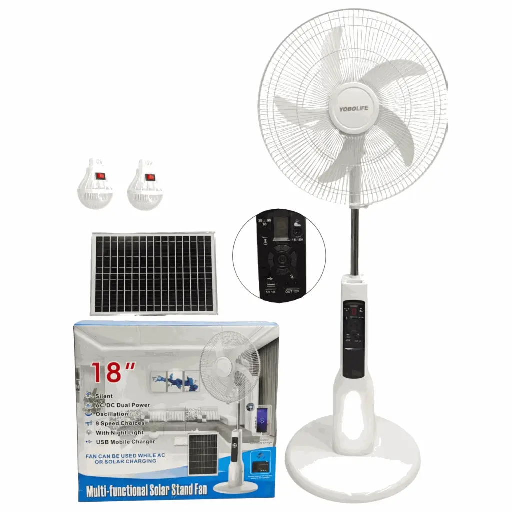 Multi-functional Solar Stand Fan 18  (Hy25-0117-9) With Remote..webp