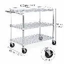 Heavy-Duty 3-Tier Chrome Utility Cart with Wheels – Unassembled..webp