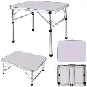 Aluminum Foldable Table – 60 × 40 Cm (Adjustable Height).2.webp