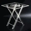 Acrylic 4 Square Classic Design Coffee Tables with Stand Set..webp