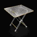 Acrylic 4 Square Classic Design Coffee Tables with Stand Set.1.webp
