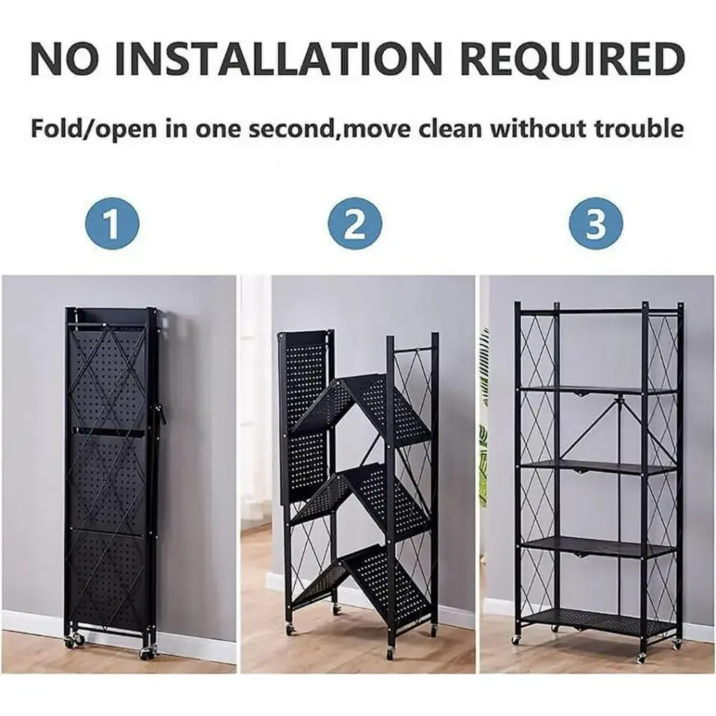 5-Tier Foldable Metal Storage Rack..webp