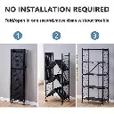 5-Tier Foldable Metal Storage Rack..webp