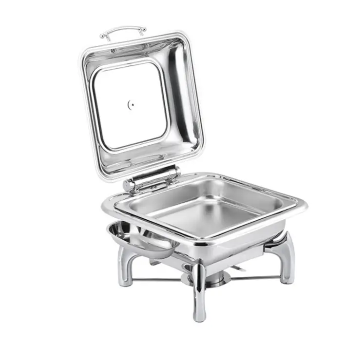 Stainless Steel Chafing Dish with Lid – 42 × 41 cm..webp
