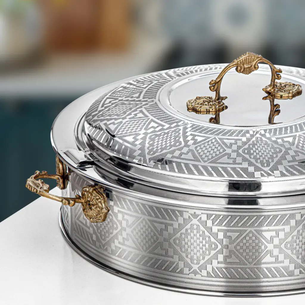 Almarjan Hot Pot 25cm Silver & Gold – Areej Collection.1.webp
