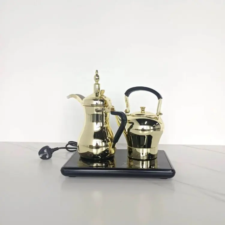 Electric Tea And Coffee Dallah 2pcs Set.2.webp