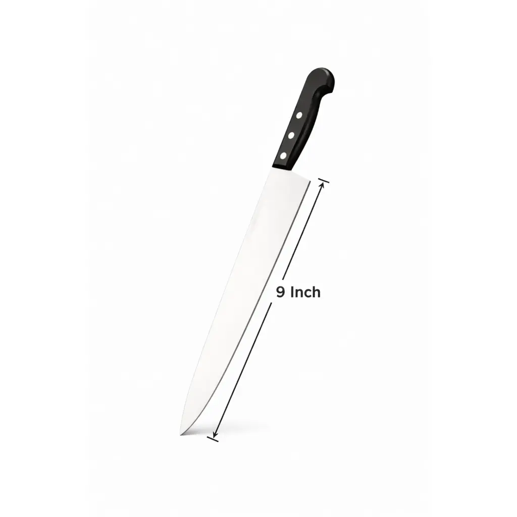 9 Inch Chef Knife – Stainless Steel Kitchen Knife with wooden handle.webp