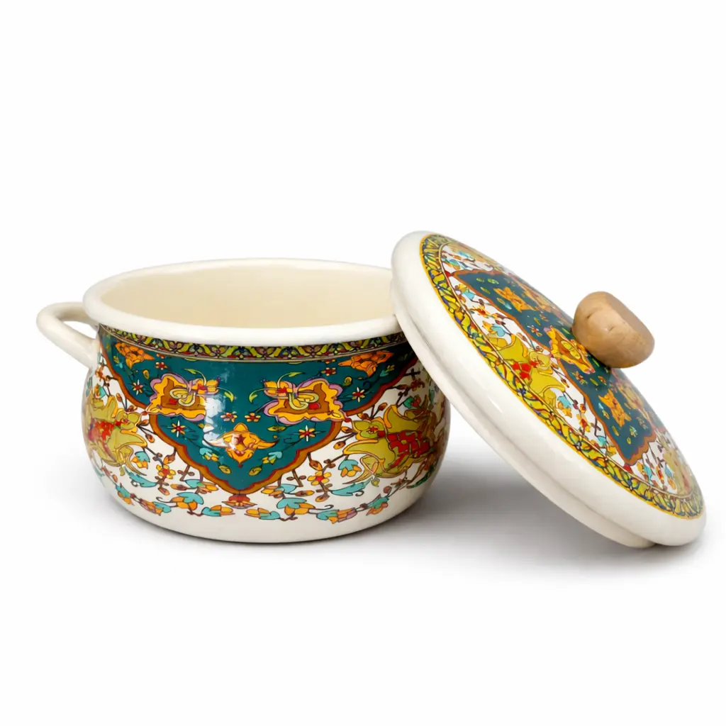 18cm Decorative Enamel Cooking Pot..webp