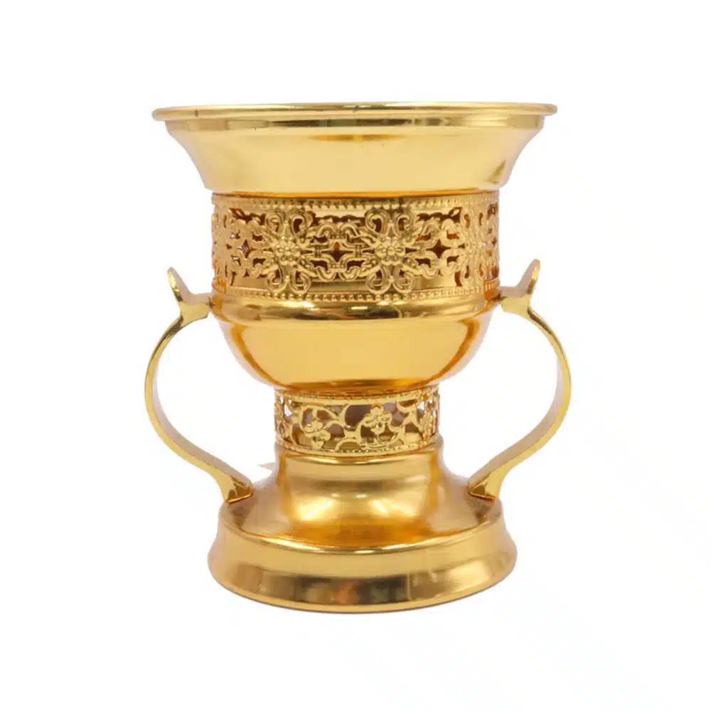Royal Gold Arabic Mabkhara – Premium Metallic Oud & Bukhoor Incense Burner