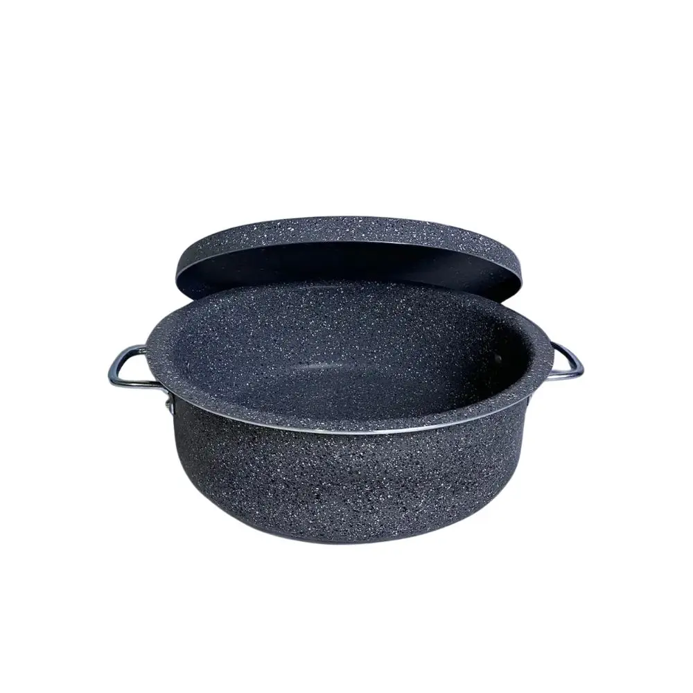 GRANITE MAGLUBA POT 32CM GRAY ,CREAM