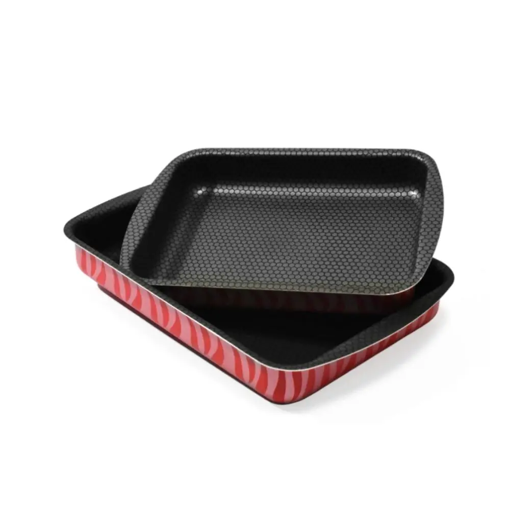 SQUARE NON STICK TRAY 2PCS SET 30CM+35CM ST-SRT02F