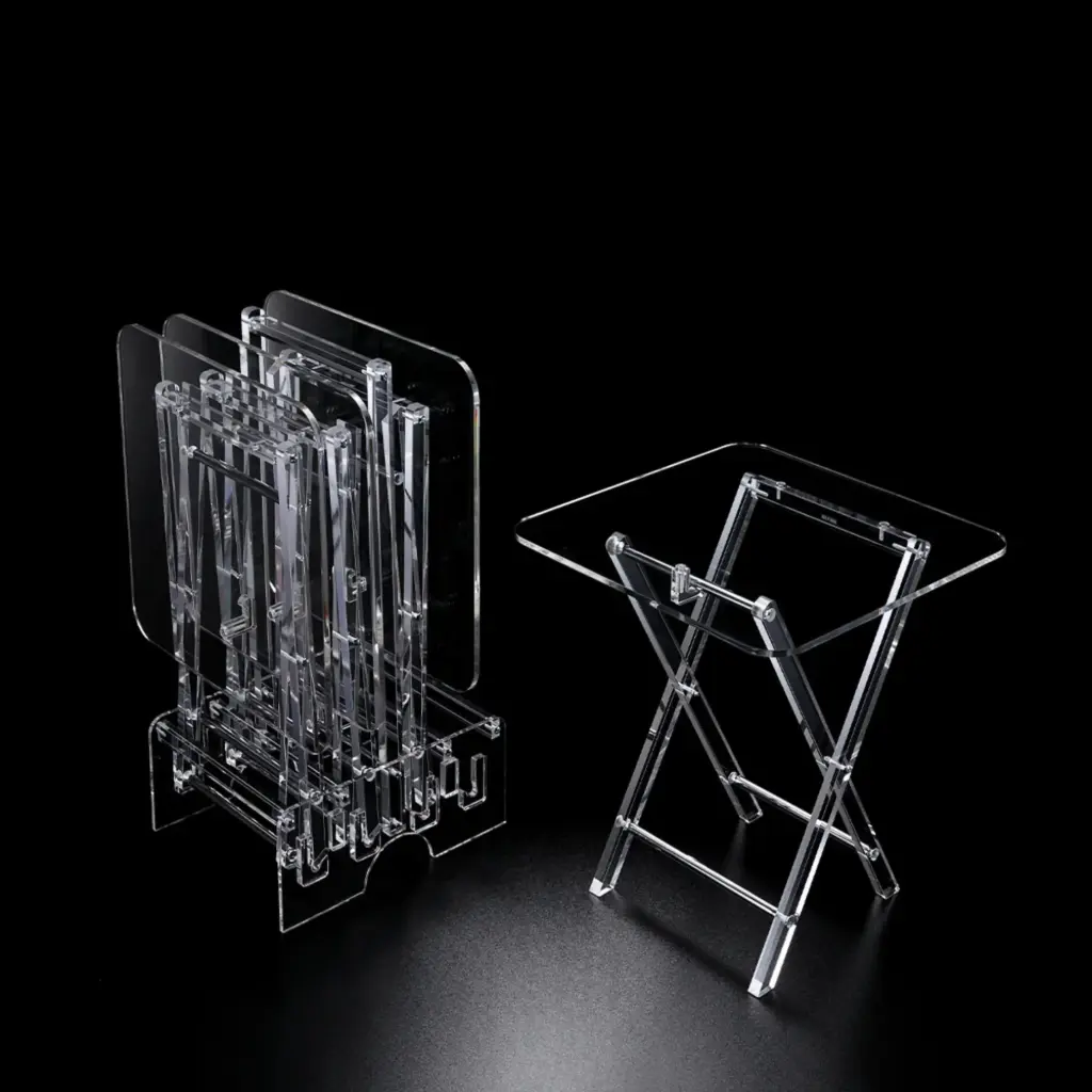 ACRYLIC TABLE 4PCS/SET CLEAR