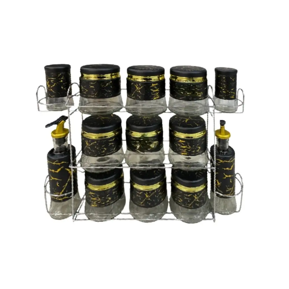 GLASS STORAGE JAR 14PCS/SET JY-8910