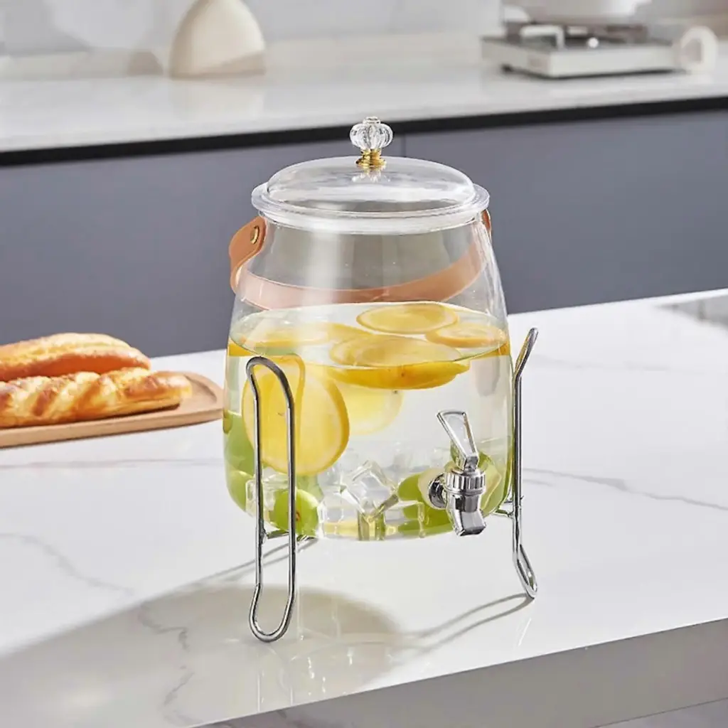 18.5 L Plastic Beverage Dispenser with Tap & Stand