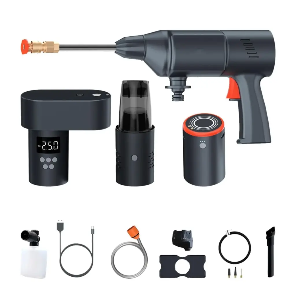 CAR WASHING GUN & VACUUM CLEANER