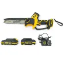 GUSTER 8" Mini Electric Chain Saw – 21V Brushless Cordless Saw with 2 Rechargeable Batteries