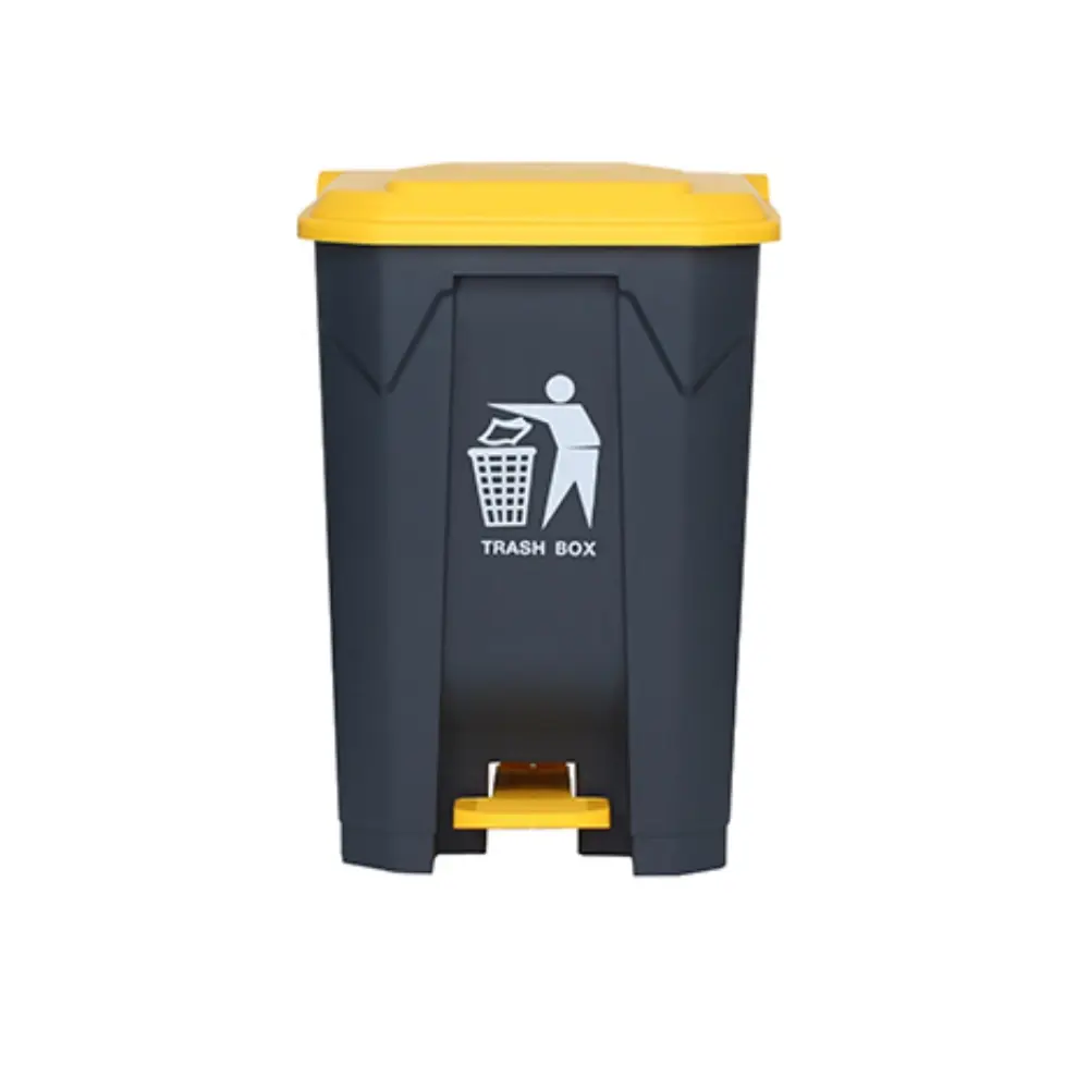 GARBAGE BUCKET BLACKGREYYELLOW 80 LTR