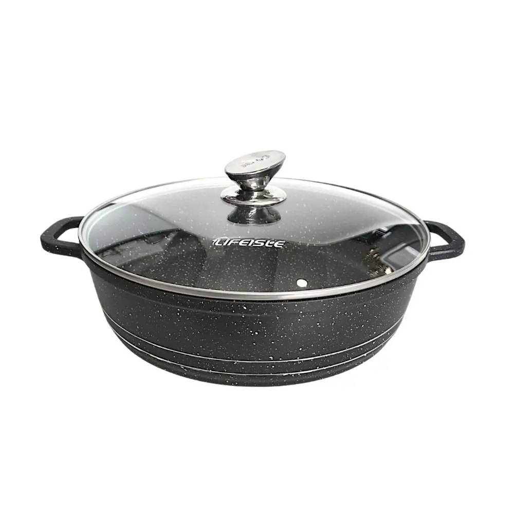 FRY PAN 2 HANDLE WITH GLASS COVER WFQG03232CM