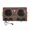 ELECTRIC CERAMIC STOVE DOUBLE WOODEN COLOR SC5021