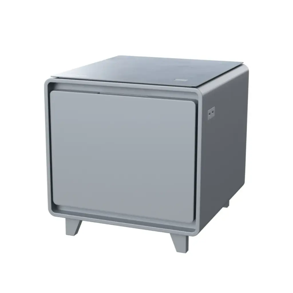 Smart Fridge With Wireless Charging Station & Bedside Table