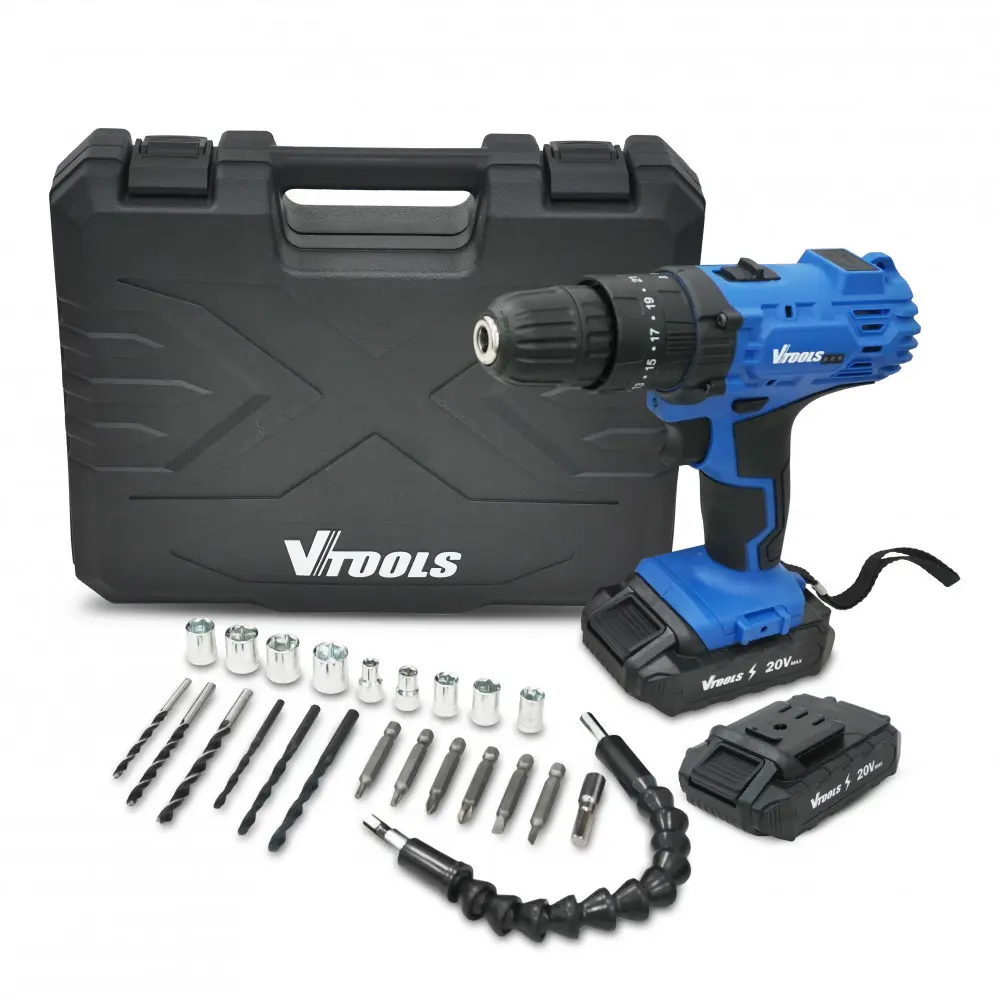 20V CORDLESS IMPACT DRILL WITH 29 PC ACCESSORIES KIT VT1211KIT 20 27