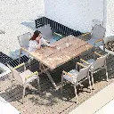 DINNING TABLE WITH 6PCS CHAIR  180*90*73CM