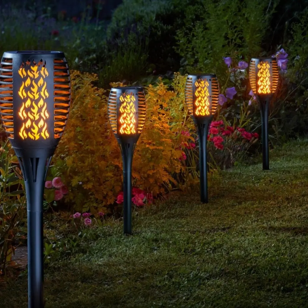 Solar Dancing Flame LED Torch