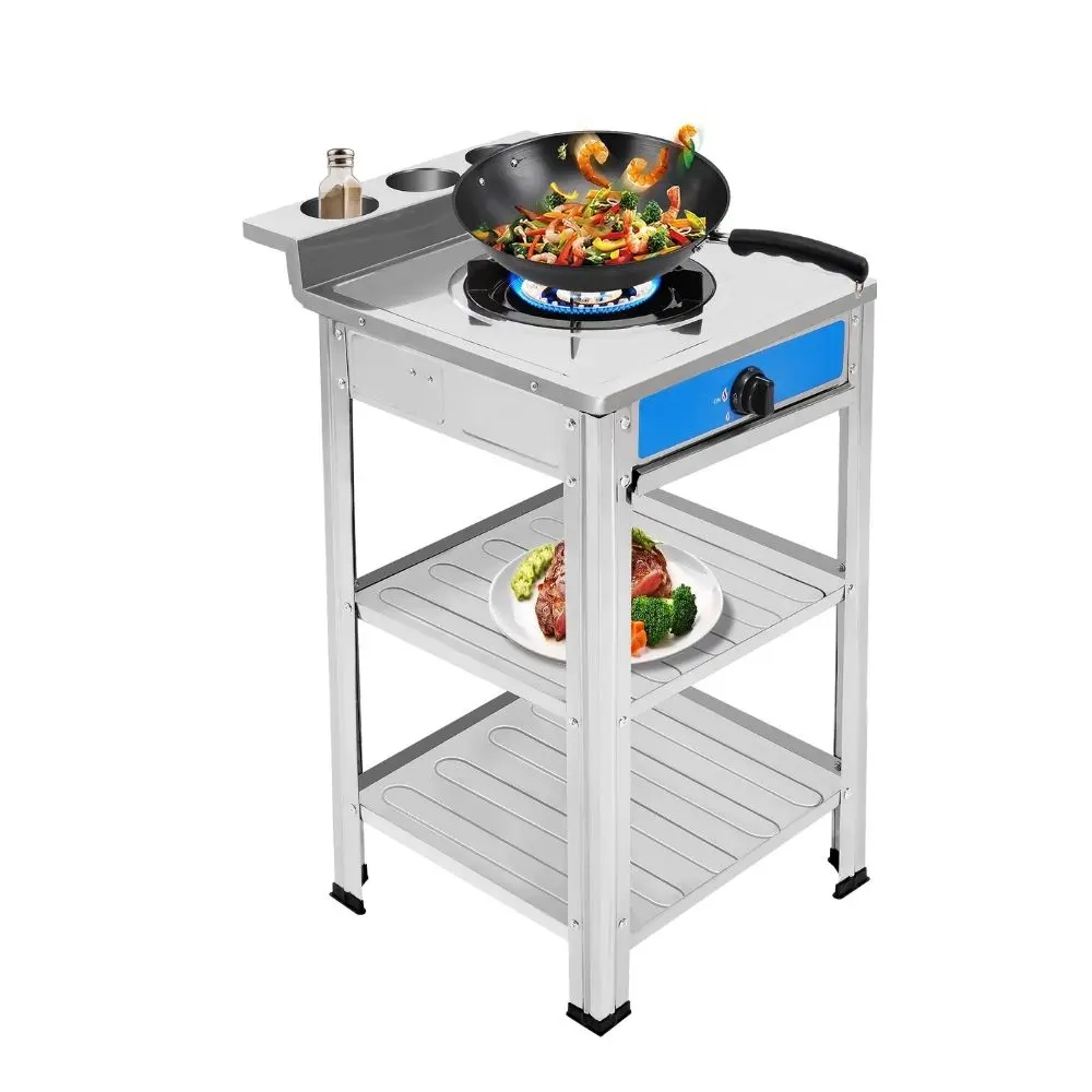 STAND GAS STOVE 1 BURNERS S/STEEL IN:HL-S-01