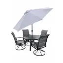 TABLE WITH 4CHAIR AND UMBRELLA (HY25-096)