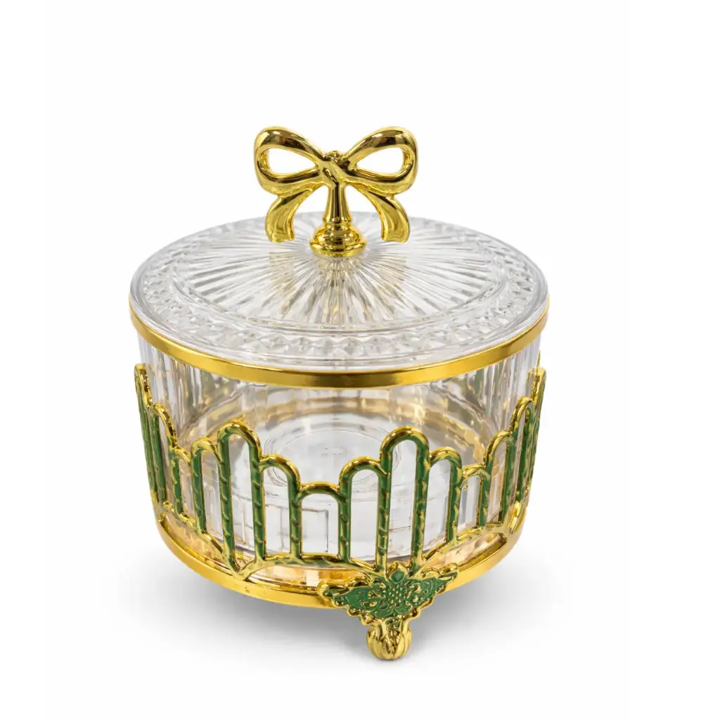 STORAGE BOX GOLD ROUND